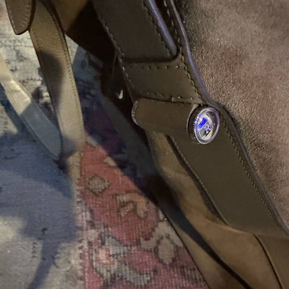 Ralph Lauren Purple Label SUEDE medium BRIDLE BAG IN DEEP TAUPE no dust bag - Picture 4 of 15